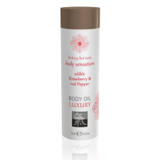 HOT Shiatsu Shiatsu Luxury - ehető masszázsolaj - eper-vörösbors (75ml) masszázsolaj és gél