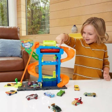 Hot Wheels autómosó, méret 35.5x10x25cm, több színű autópálya és játékautó