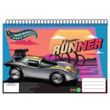  Hot Wheels Flame Runner A/4 spirál vázlatfüzet, 30 lapos füzet