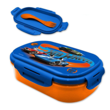 Hot Wheels szendvicsdoboz + evőeszköz uzsonnás doboz