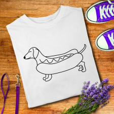 Hotdog - tacskós férfi póló ajándéktárgy