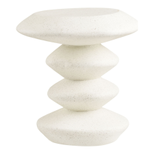 House Nordic Blackburn dohányzóasztal rostos agyagból, fehér, ø36x45,5 cm bútor