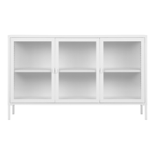 House Nordic Brisbane vitrines komód, 3 ajtó, acél, fehér 140x40x85 cm bútor