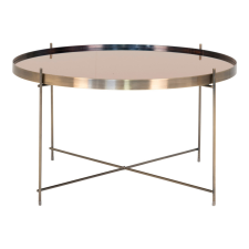 House Nordic Venezia dohányzóasztal rézszínű acél üveggel Ø70xh40cm bútor