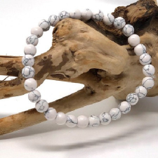 Howlite fehér karkötő karkötő