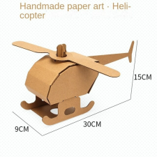 Hoye Craft Színezhető karton játék - Karton helikopter kreatív és készségfejlesztő