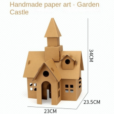 Hoye Craft Színezhető karton játék - Karton toronyház kreatív és készségfejlesztő