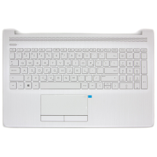 HP 15-DA000, 15T-DA100, 15-DB000, 15Z-DB000 sorozathoz gyári új fehér görög billentyűzet modul touchpaddal (L20388-151) laptop alkatrész