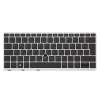 HP EliteBook 735 G5, 830 G5 gyári új magyar keretes ezüst-fekete háttér-világításos billentyűzet trackpointtal (trackpoint kábel nélkül) (L15500-211, L07675-211)