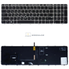 HP EliteBook 755 G3/G4, 850 G3/G4, ZBook 15U G3/G4 gyári billentyűzet (GR kiosztás, háttérvilágítással, ezüst keret)