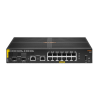"HPE" HPE Aruba Networking 6100 12G Class4 PoE 2G/2SFP+ 139W Vezérelt L3 Gigabit Ethernet (10/100/1000) Ethernet-áramellátás (PoE) támogatása 1U Fekete