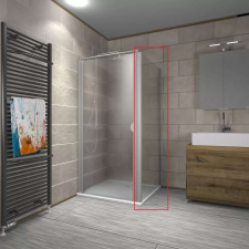  HSK Top Oldalfal - Zuhanykabin Oldalfal - 80x180 cm - Fehér kád, zuhanykabin