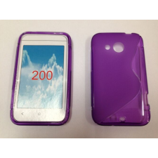 HTC Desire 200, Szilikon tok, S-Case, lila tok és táska