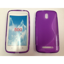 HTC Desire 500, Szilikon tok, S-Case, lila tok és táska