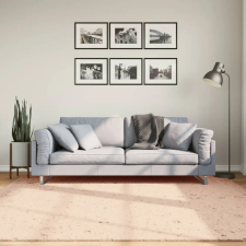  HUARTE púderszínű rövid szálú puha és mosható szőnyeg 200x200cm lakástextília