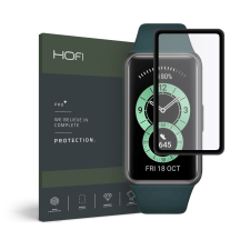  Huawei Band 6 okosóra fólia - kijelzővédő fólia, fekete kerettel okosóra kellék