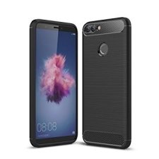 Huawei Carbon Fiber Huawei P40 Lite E / Y7P fekete szilikon tok (Forcell) tok és táska