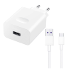 Huawei CP404B hálózati töltő USB aljzat (10V / 2250mA, 22.5W, PD gyorstöltés támogatás + Type-C kábel) FEHÉR (55033322 / CP404B) (55033322 / CP404B) - Töltők