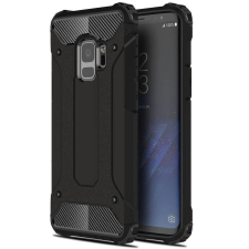 Huawei Honor 30S, Műanyag hátlap védőtok, Defender, fémhatású, fekete tok és táska