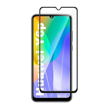 Huawei Huawei Y6p Üvegfólia  - Super kemény tokbarát fólia fekete kerettel mobiltelefon kellék