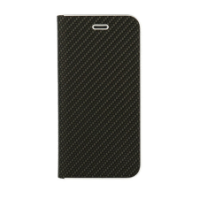 Huawei Mate 30 Pro, Oldalra nyíló flip tok, Carbon, fekete tok és táska