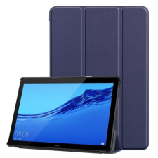 Huawei Mediapad T5 10 (10.1), mappa tok, Trifold, sötétkék tablet tok