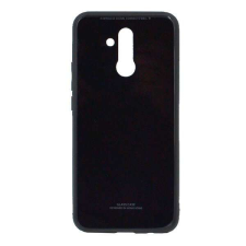 Huawei Műanyag telefonvédő (közepesen ütésálló, üveg hátlap) FEKETE [Huawei Mate 20 Lite] (5996457806096) tok és táska