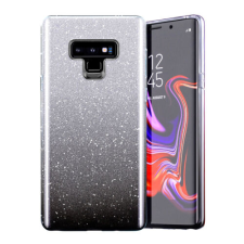 Huawei P40 Lite E/Y7P, Szilikon tok, Bling (Csillámos), fekete tok és táska