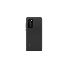 Huawei P40 Silicone Cover, gyári szilikon tok, fekete tok és táska