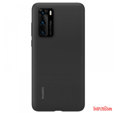 Huawei P40 szilikon hátlap, Fekete tok és táska