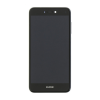 Huawei P8/P9 Lite (2017) kompatibilis LCD modul kerettel, OEM jellegű, fekete, Grade S+