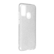 Huawei P Smart 2020 szilikon tok, csillámos, hátlap tok, ezüst tok és táska
