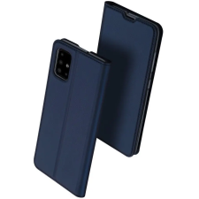  Huawei P Smart (2021), Oldalra nyíló tok, stand, Dux Ducis, sötétkék tok és táska