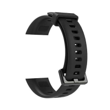 Huawei Pótszíj (egyedi méret, szilikon, állítható) FEKETE Huawei Band 4 okosóra kellék