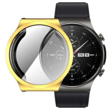 HUAWEI Watch GT 2 Pro, Okosóra szilikon védőtok, előlapvédős, Galvanizált Arany okosóra kellék