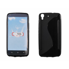 Huawei Y6, Szilikon tok, S-Case, fekete tok és táska