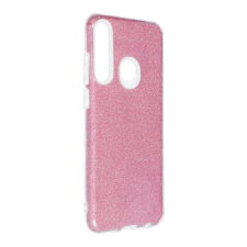 Huawei Y6P pink csillámos szilikon tok tok és táska