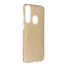 Huawei Y6P szilikon tok, csillámos, hátlap tok, arany tok és táska