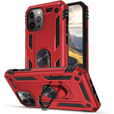  Huawei Y7 Pro (2019), Műanyag hátlap védőtok, közepesen ütésálló, szilikon belső, telefontartó gyűrű, Defender, piros (94094) tok és táska