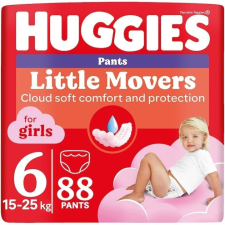 Huggies Little Movers 6 db-os pelenka, kislányoknak, 15-30 kg, 88 db pelenka