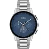  Hugo Boss Peak Chrono férfi karóra 44 mm, kék számlap, acél szíj