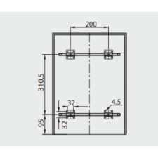  Hulladékgyűjtő szemetes PRACTI ECO 400, 1x20 és 2x10 literes, antracit, előlaprögzítővel szemetes