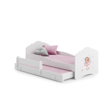  Hullám franciaágy 160x80 - Szárnyas lány ágy és ágykellék