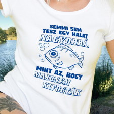 Humoros horgász női póló - A méret nem számít női póló