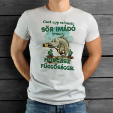 Humoros horgász póló - Sör imádó horgász női póló
