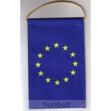 Hunbolt 4 szögletű 10x15 cm EU zászló, arany zsinórral dekoráció