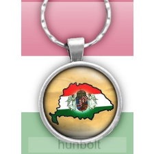Hunbolt Angyalos címeres Nagy-Magyarország üveglencsés kulcstartó - 25 mm kulcstartó