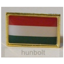 Hunbolt Aranyszélű 4 szögletű nemzeti jelvény 20 mm névkitűző