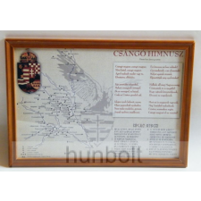 Hunbolt Asztalra tehető és falra akasztható üveglapos fakeretes csángó himnusz 21X30 cm grafika, keretezett kép
