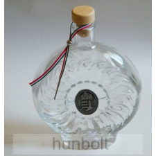 Hunbolt Boros/pálinkás 0,5 l-es üvegkulacs, vaddisznó ón matricával pálinkás pohár